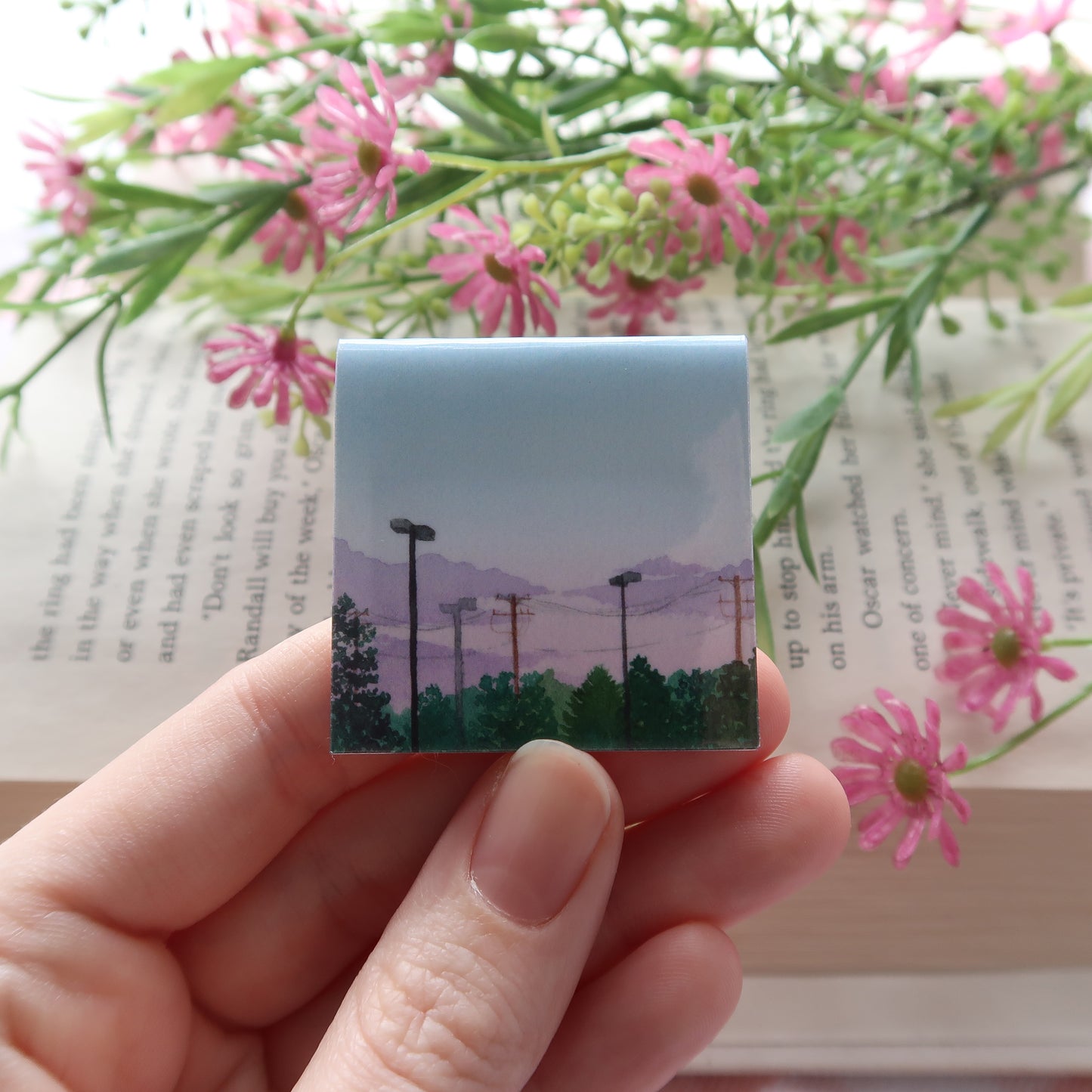Purple Parking Lot Forest - Magnetic Bookmark