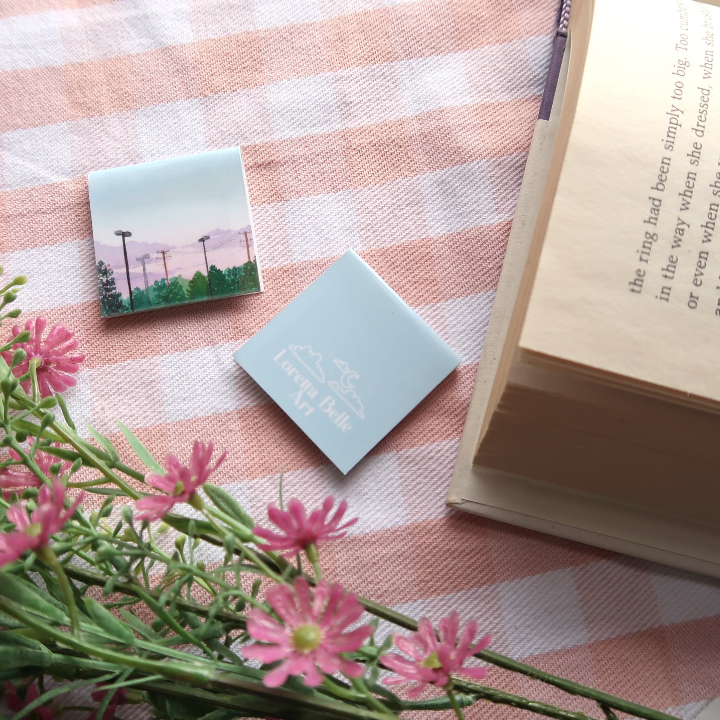 Purple Parking Lot Forest - Magnetic Bookmark