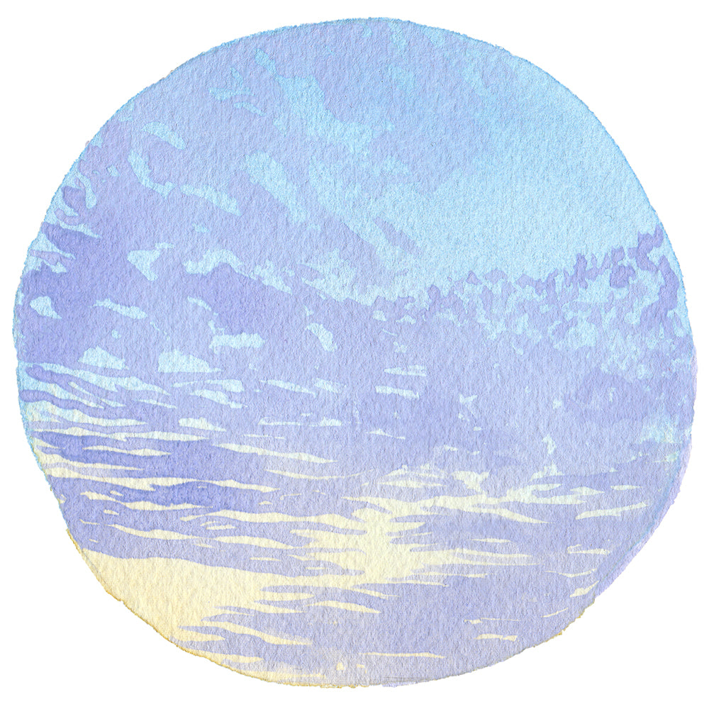 Pastel Clouds - Original Watercolor Painting Inktober Day 27