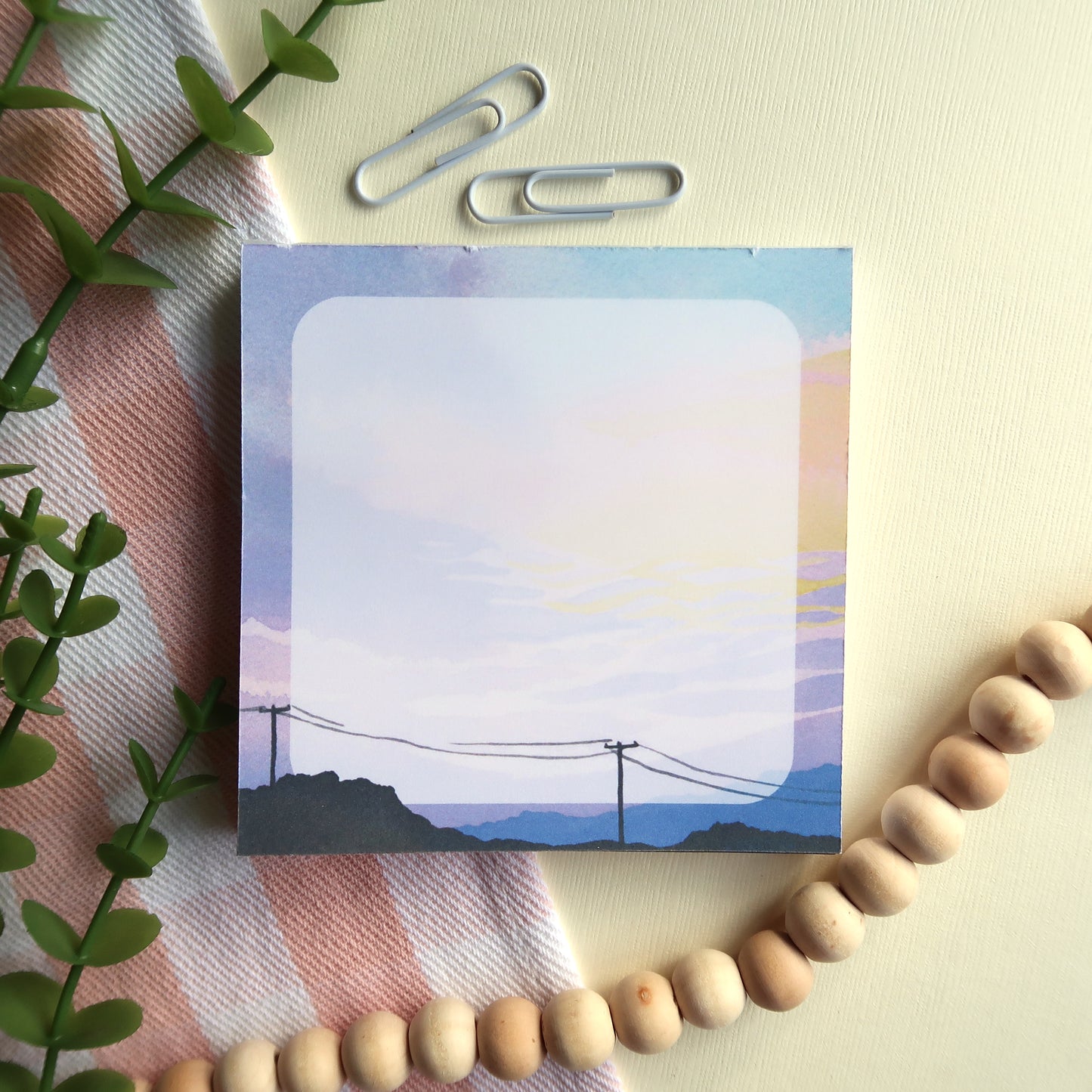 Pastel Mountain Square Memopad - Stationery
