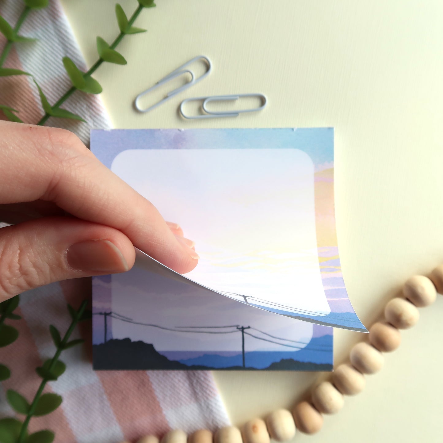 Pastel Mountain Square Memopad - Stationery