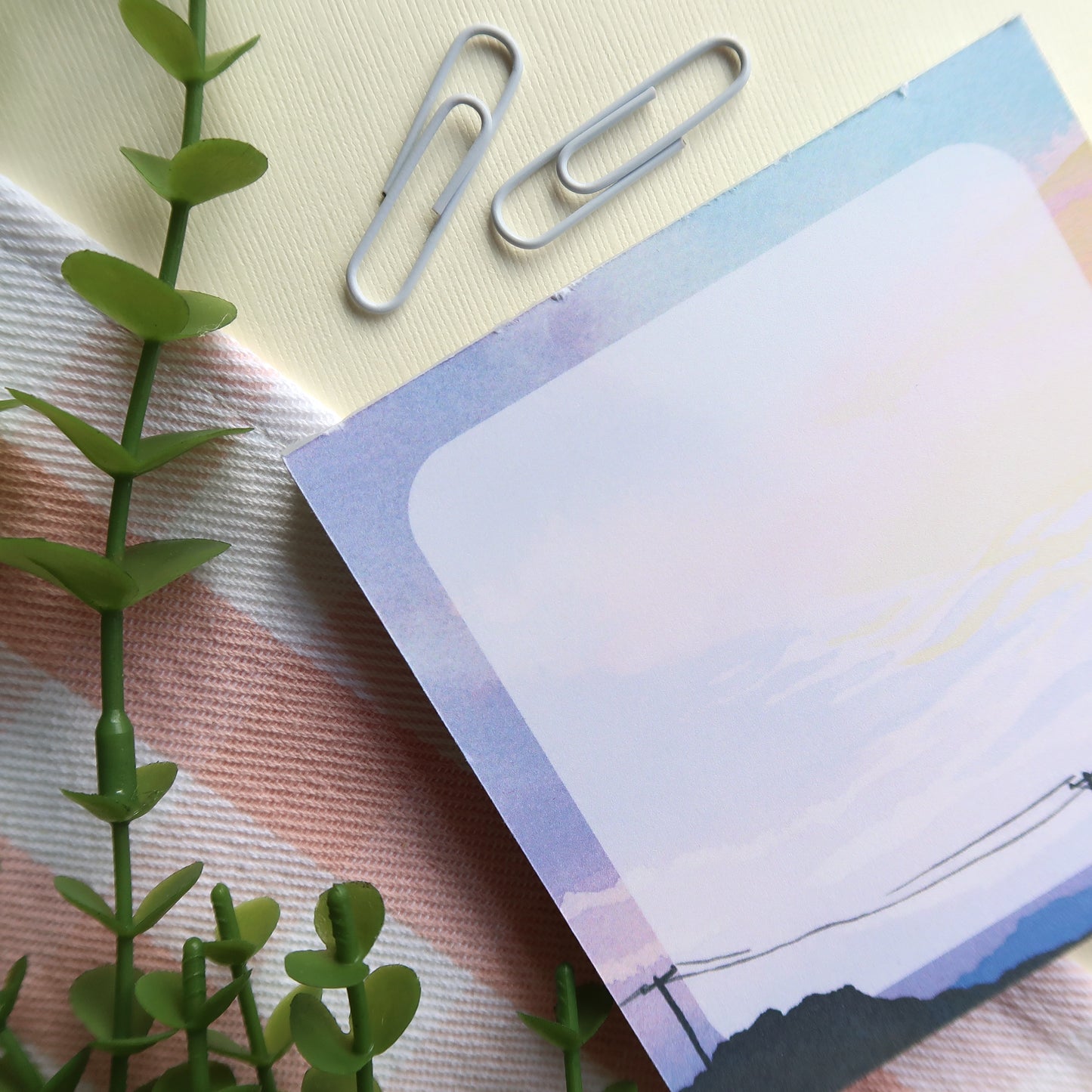 Pastel Mountain Square Memopad - Stationery
