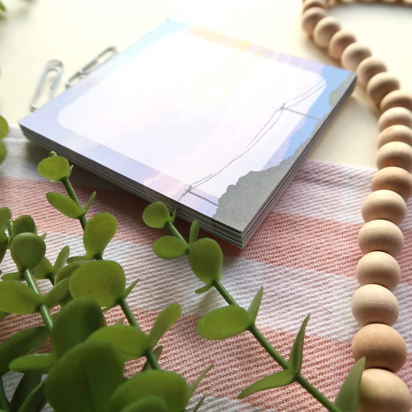 Pastel Mountain Square Memopad - Stationery