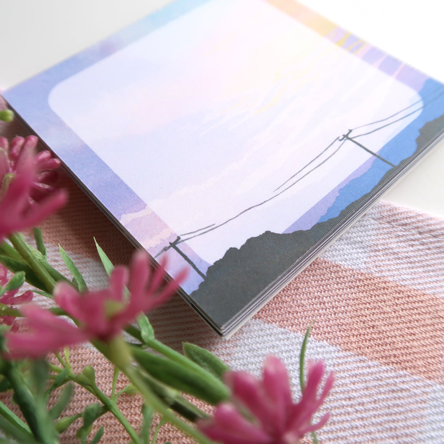 Pastel Mountain Square Memopad - Stationery