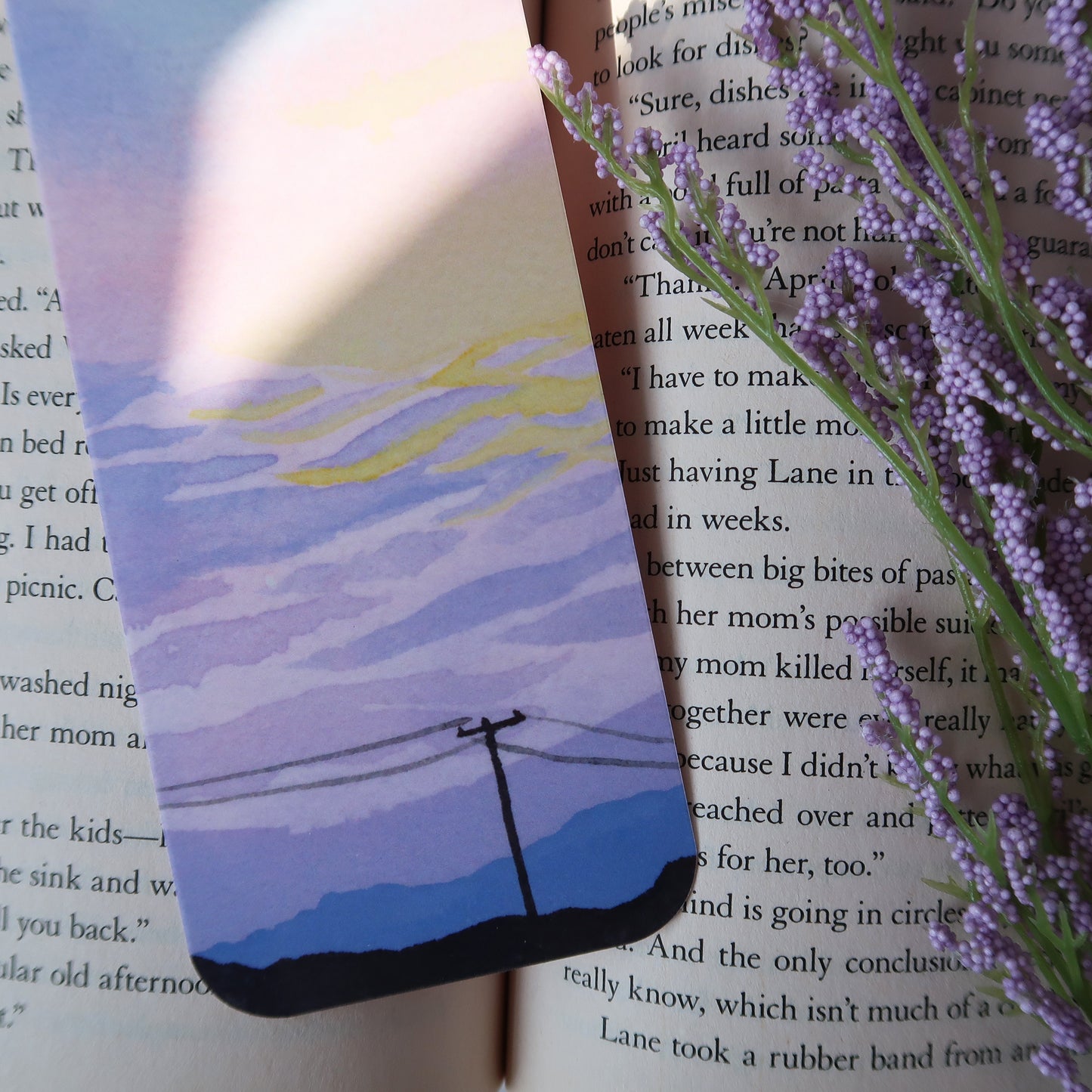 Pastel Mountain Sunset Sky Bookmark
