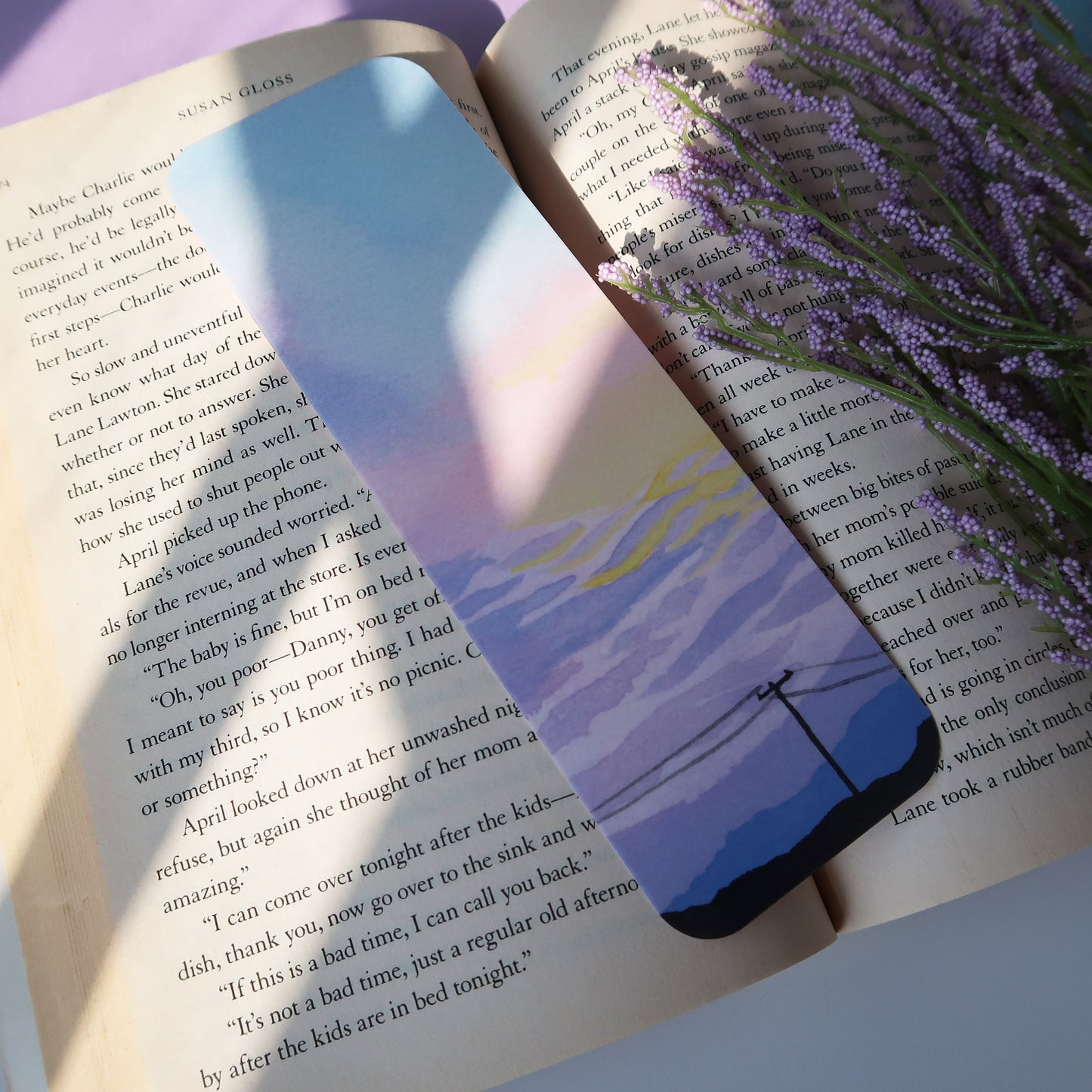 Pastel Mountain Sunset Sky Bookmark