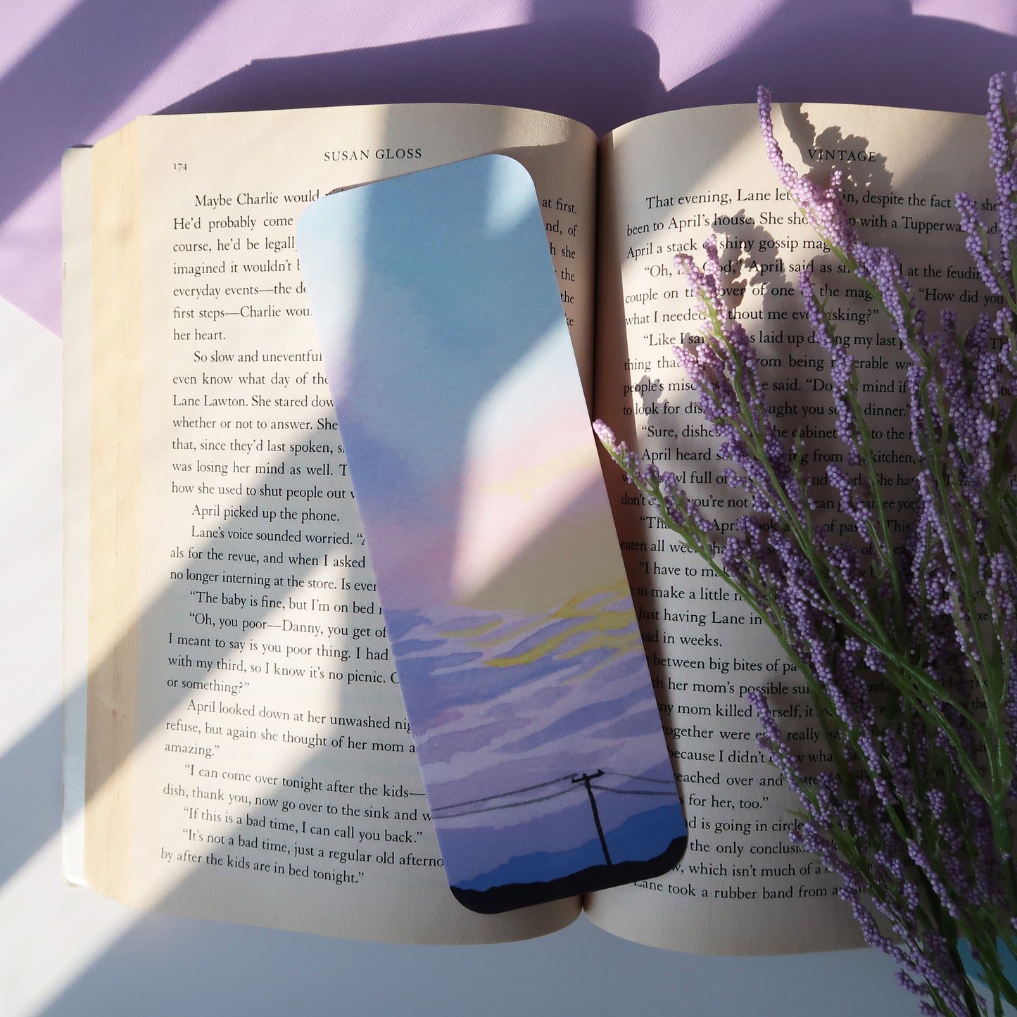 Pastel Mountain Sunset Sky Bookmark