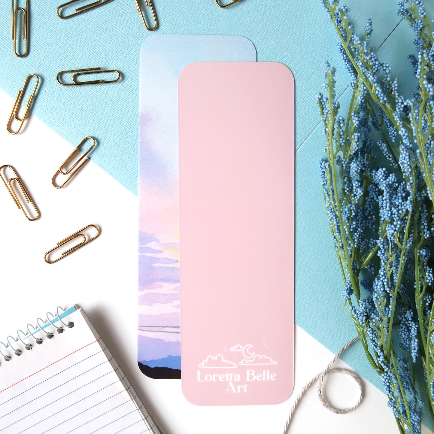 Pastel Mountain Sunset Sky Bookmark