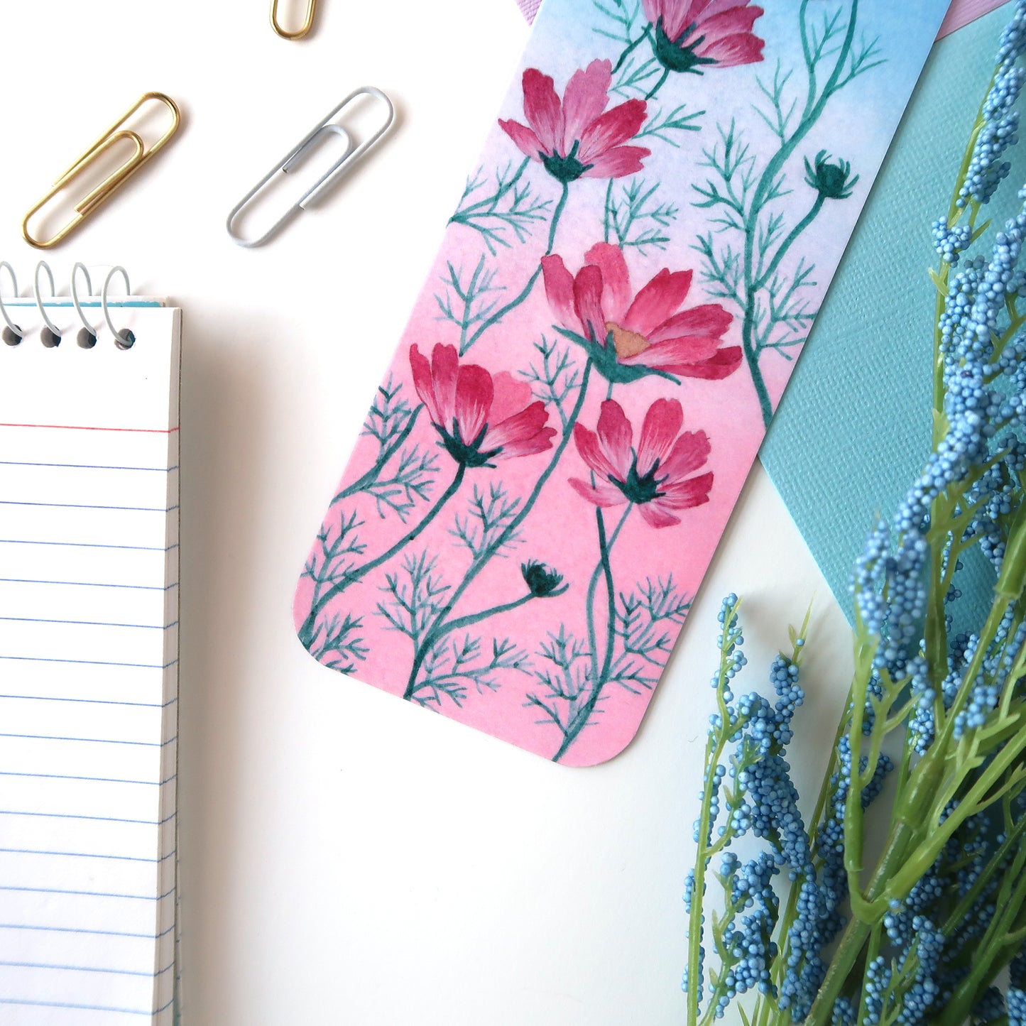 Pink Cosmos Bookmark