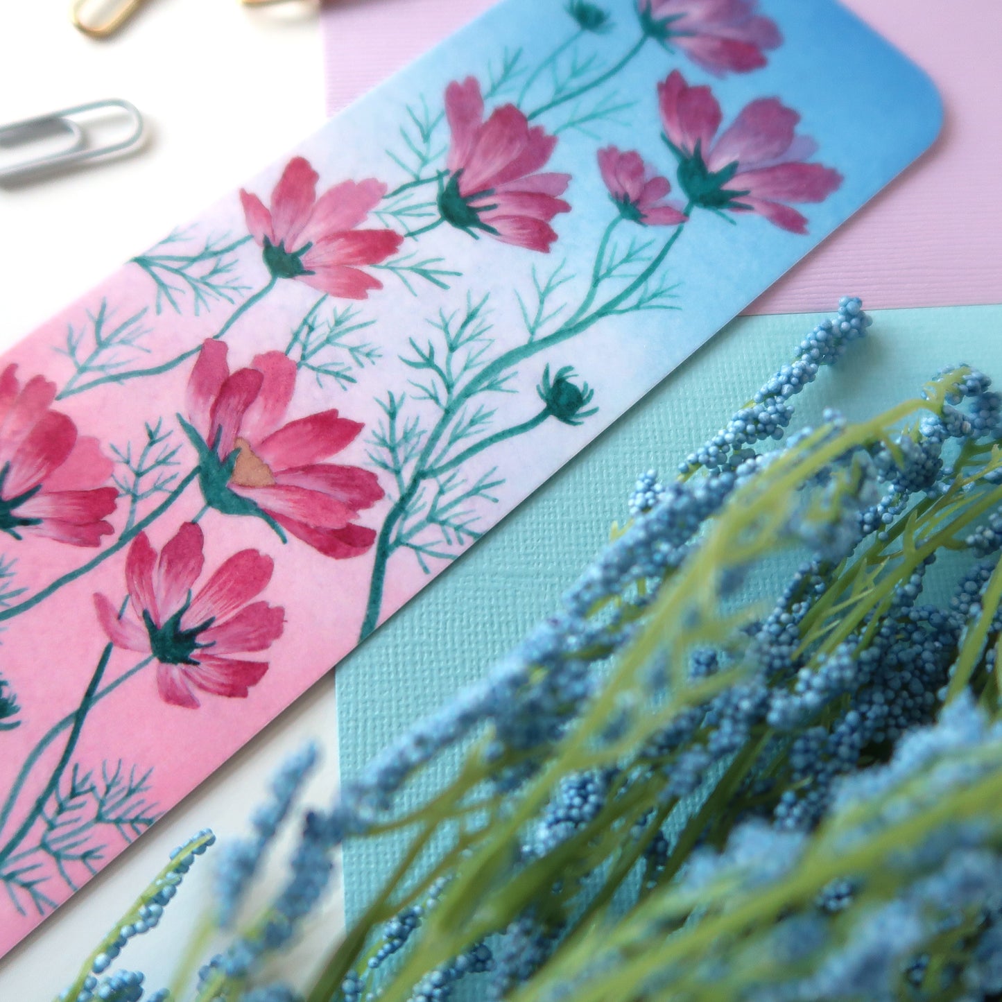 Pink Cosmos Bookmark