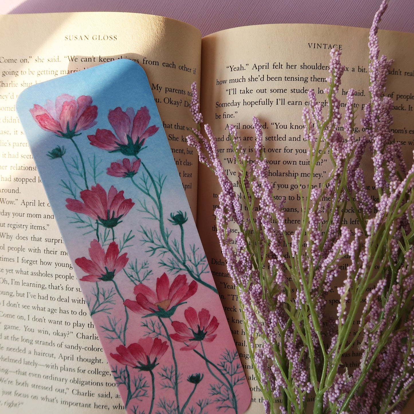 Pink Cosmos Bookmark