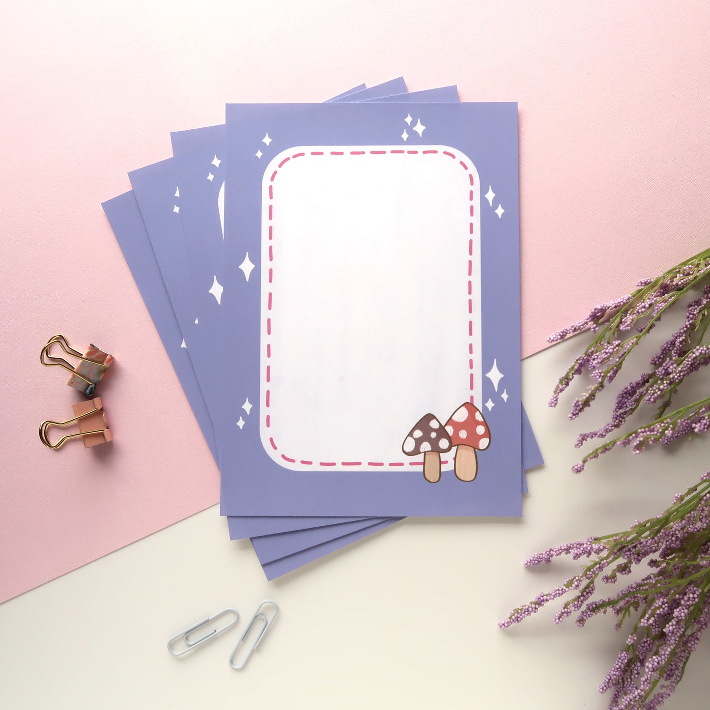 Purple Mushroom Forest Letter Writing Set - Stationery