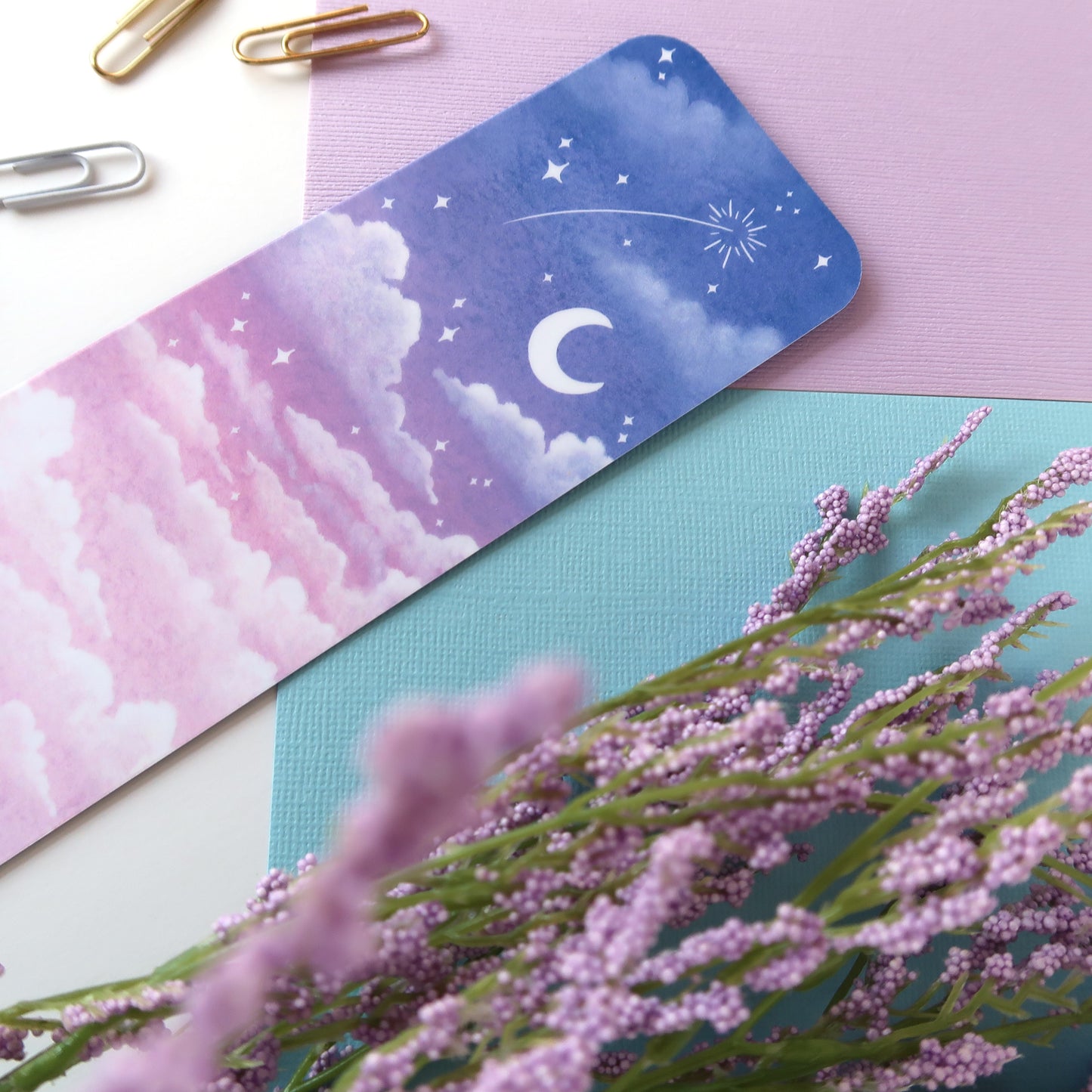 Magical Purple Night Sky Bookmark
