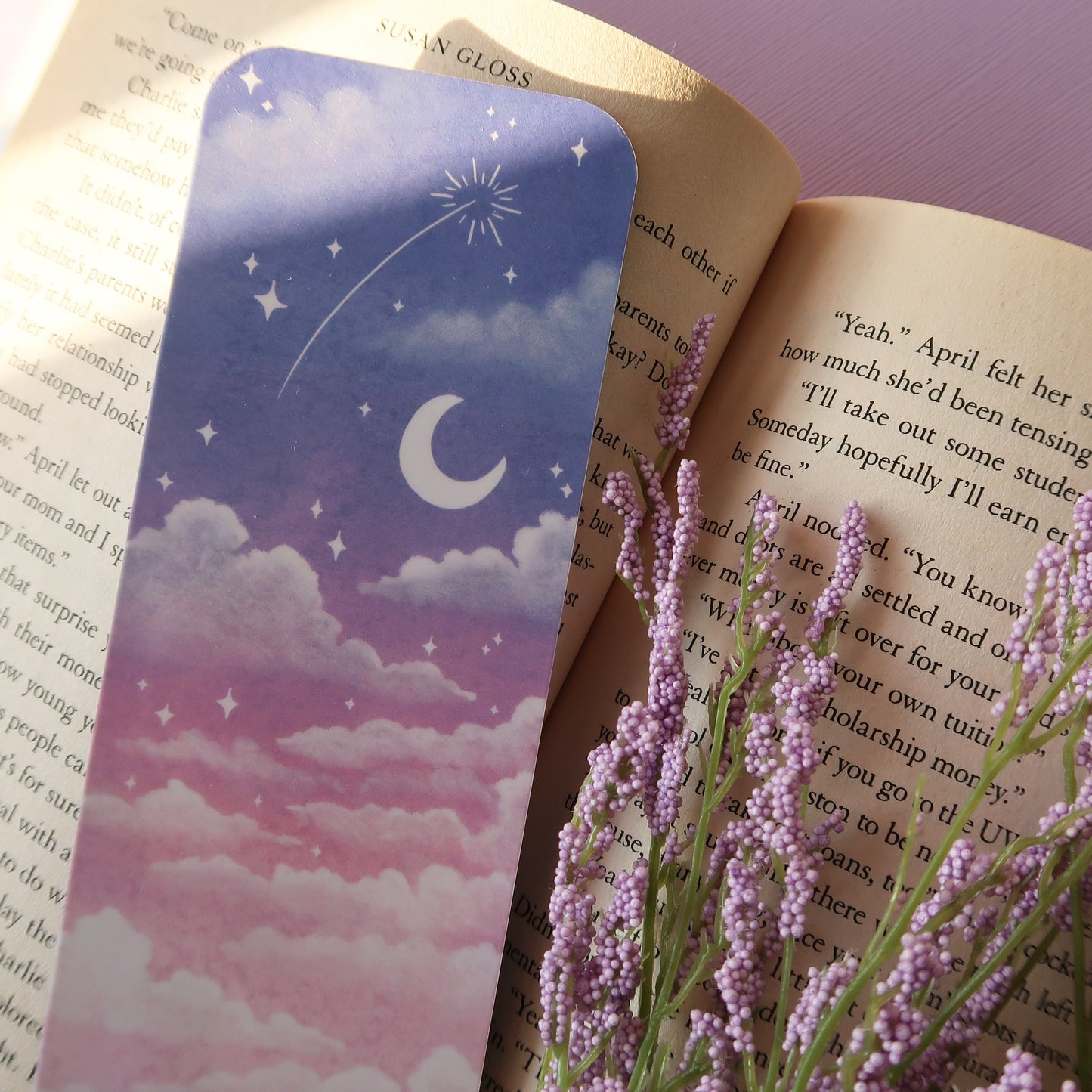 Magical Purple Night Sky Bookmark