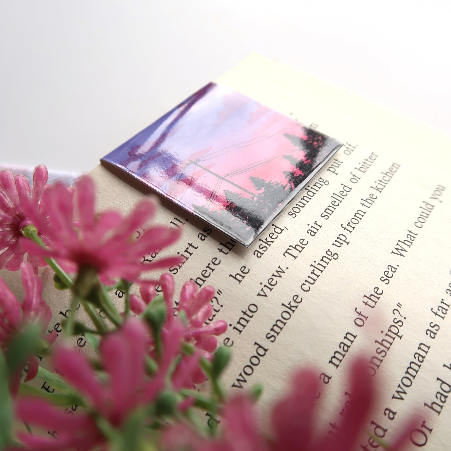 Purple and Pink Sunset Sky - Magnetic Bookmark