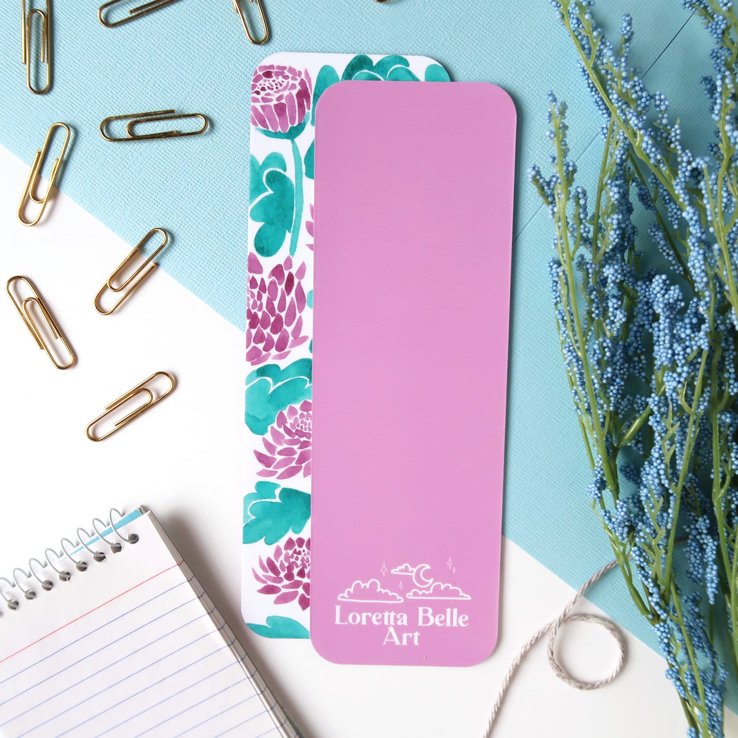 Purple Chrysanthemums Flower Bookmark