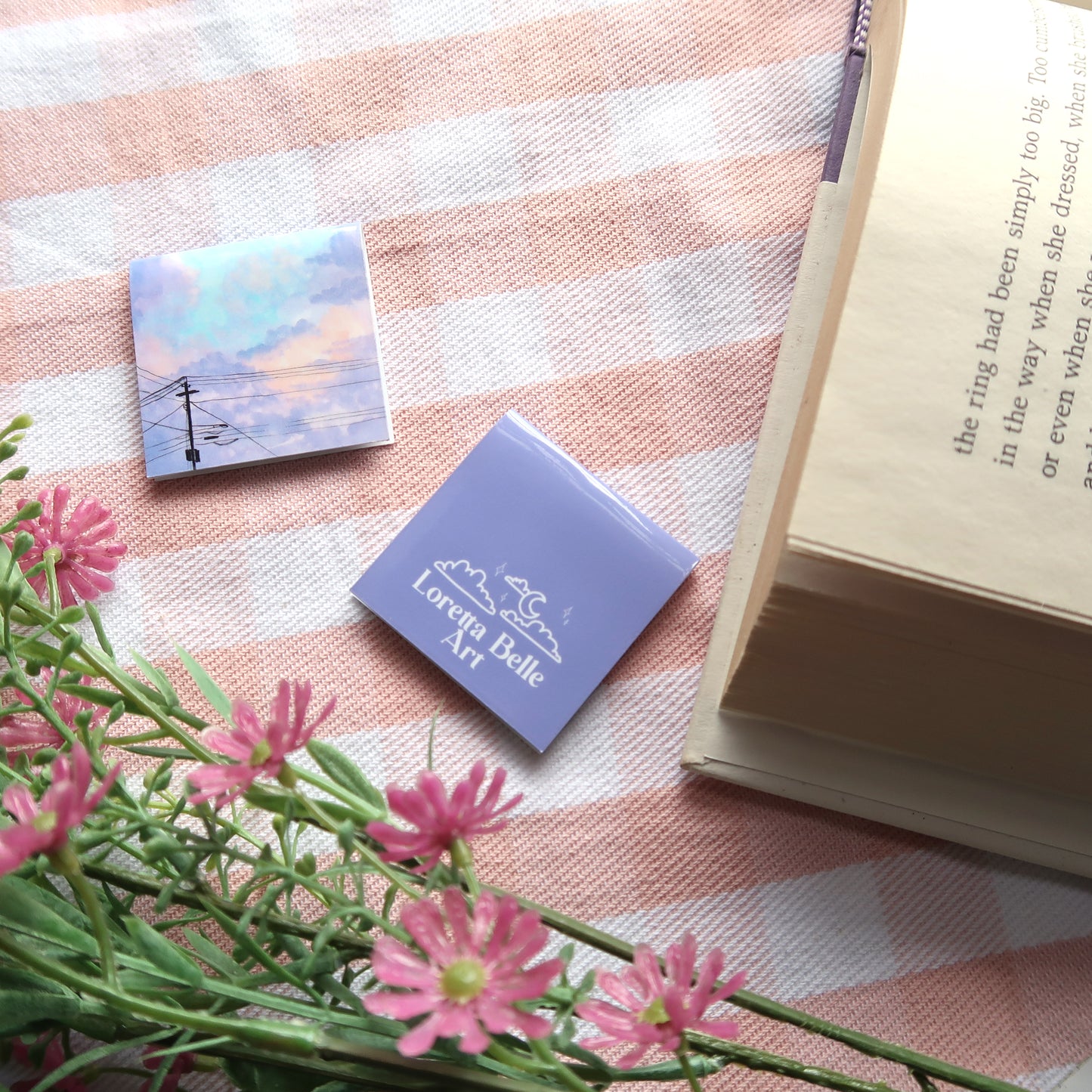 Purple Clouds and Powerlines - Magnetic Bookmark