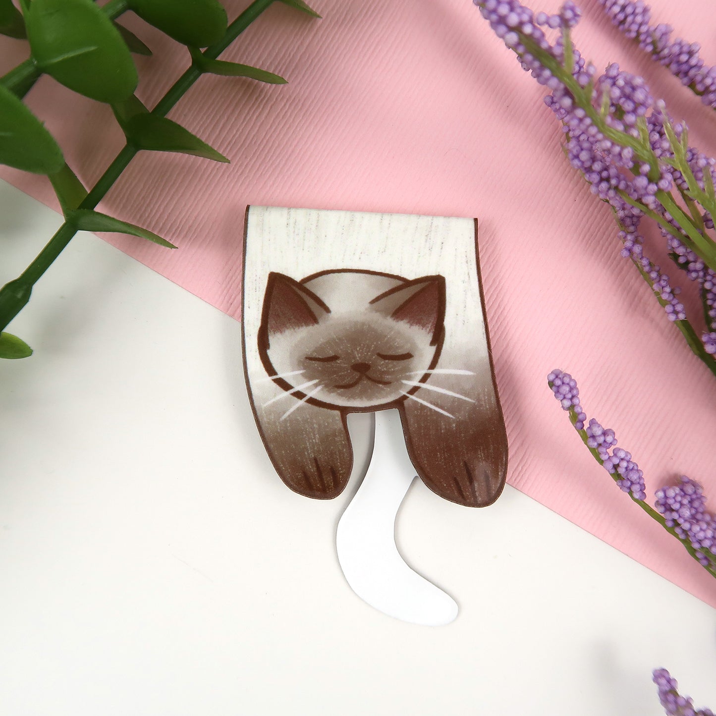 Siamese Cat Foldover - Magnetic Bookmark