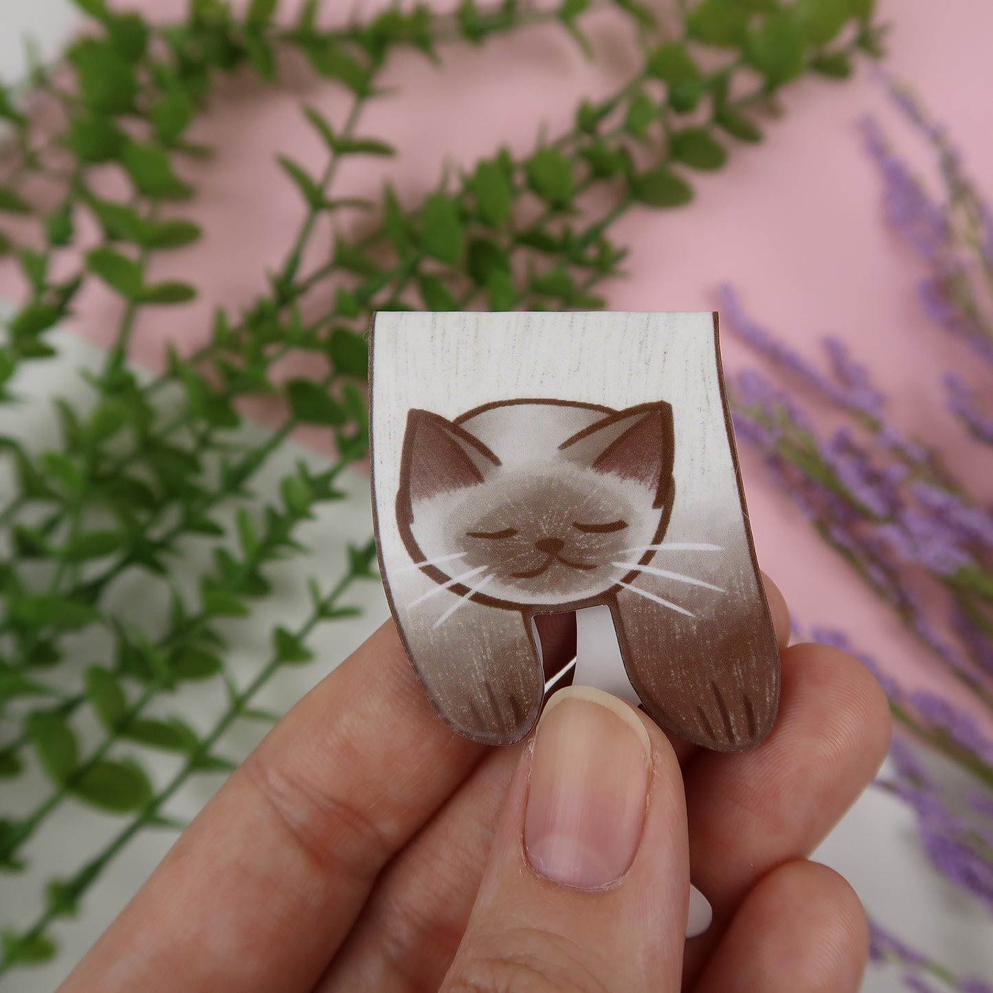 Siamese Cat Foldover - Magnetic Bookmark