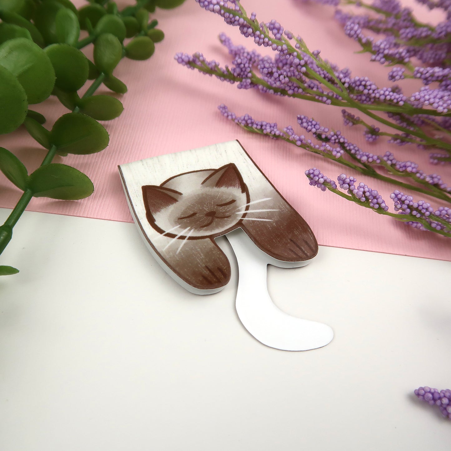 Siamese Cat Foldover - Magnetic Bookmark