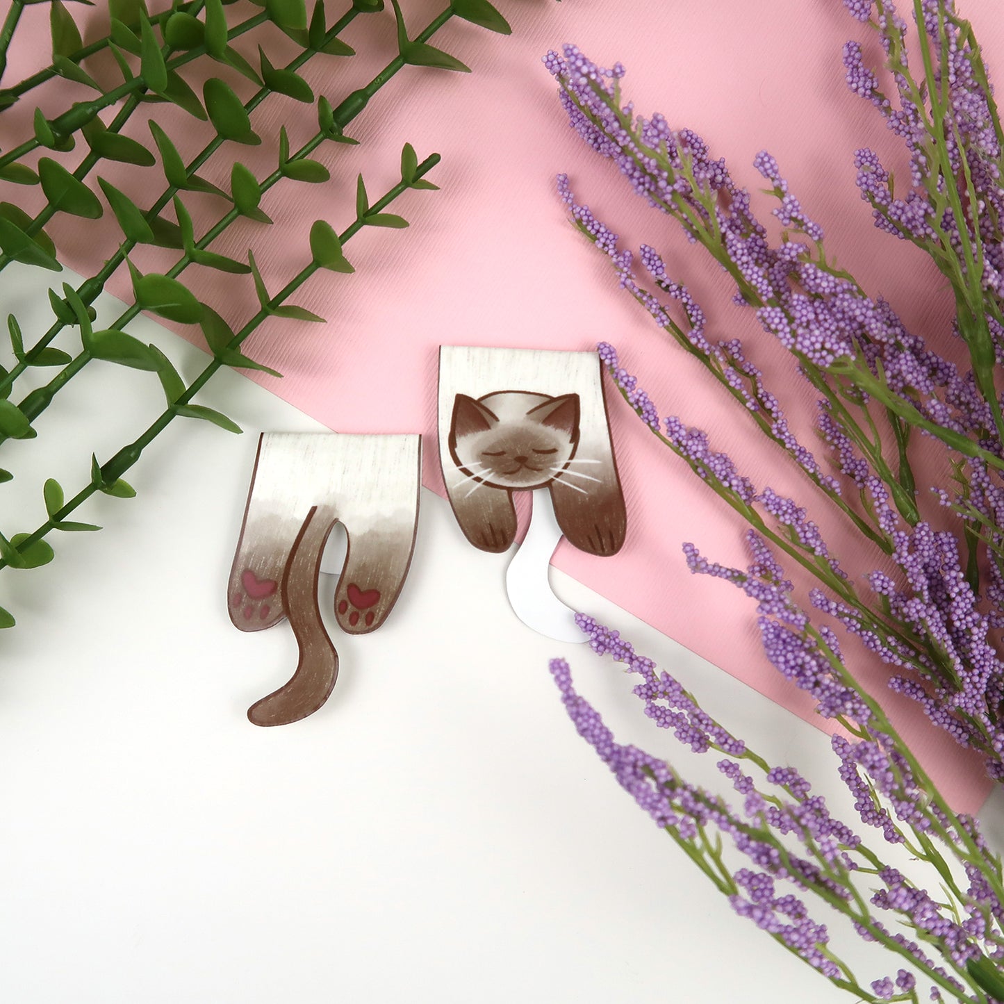 Siamese Cat Foldover - Magnetic Bookmark