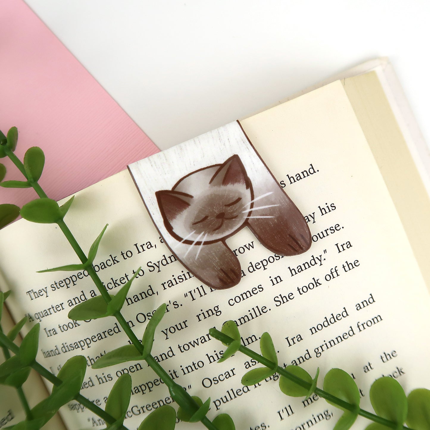 Siamese Cat Foldover - Magnetic Bookmark