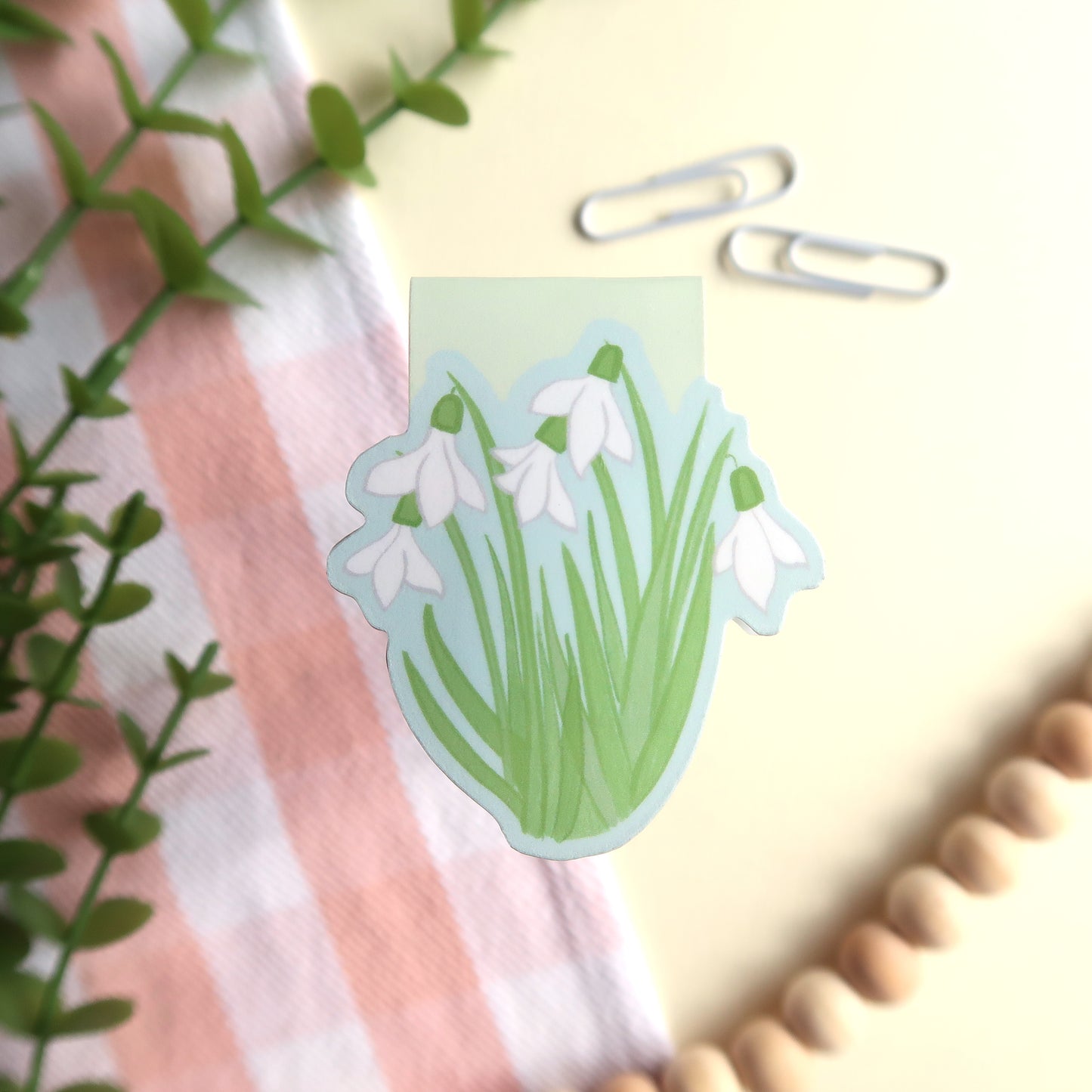 Snowdrop Flowers - Magnetic Bookmark
