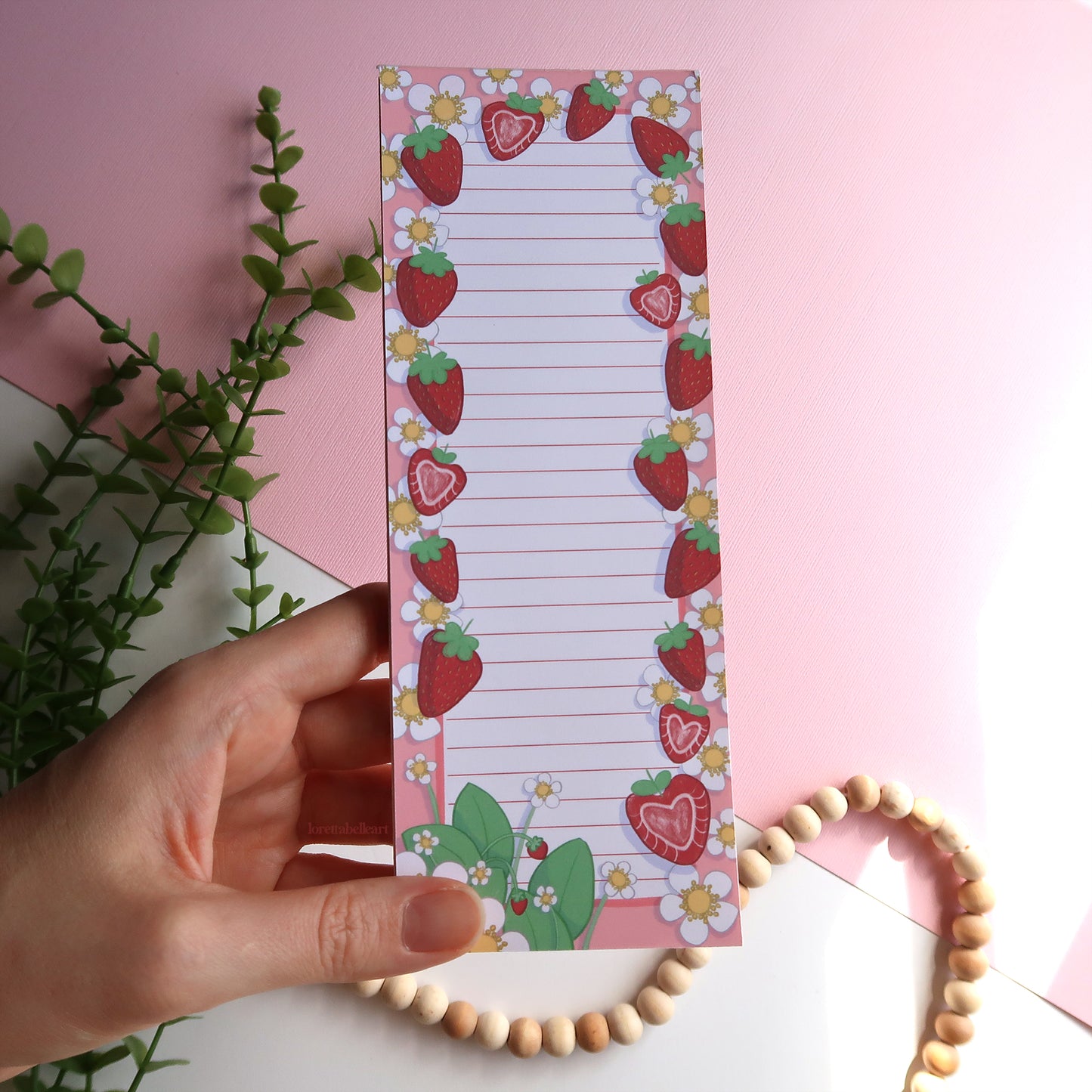 Strawberries To Do List Notepad - Stationery