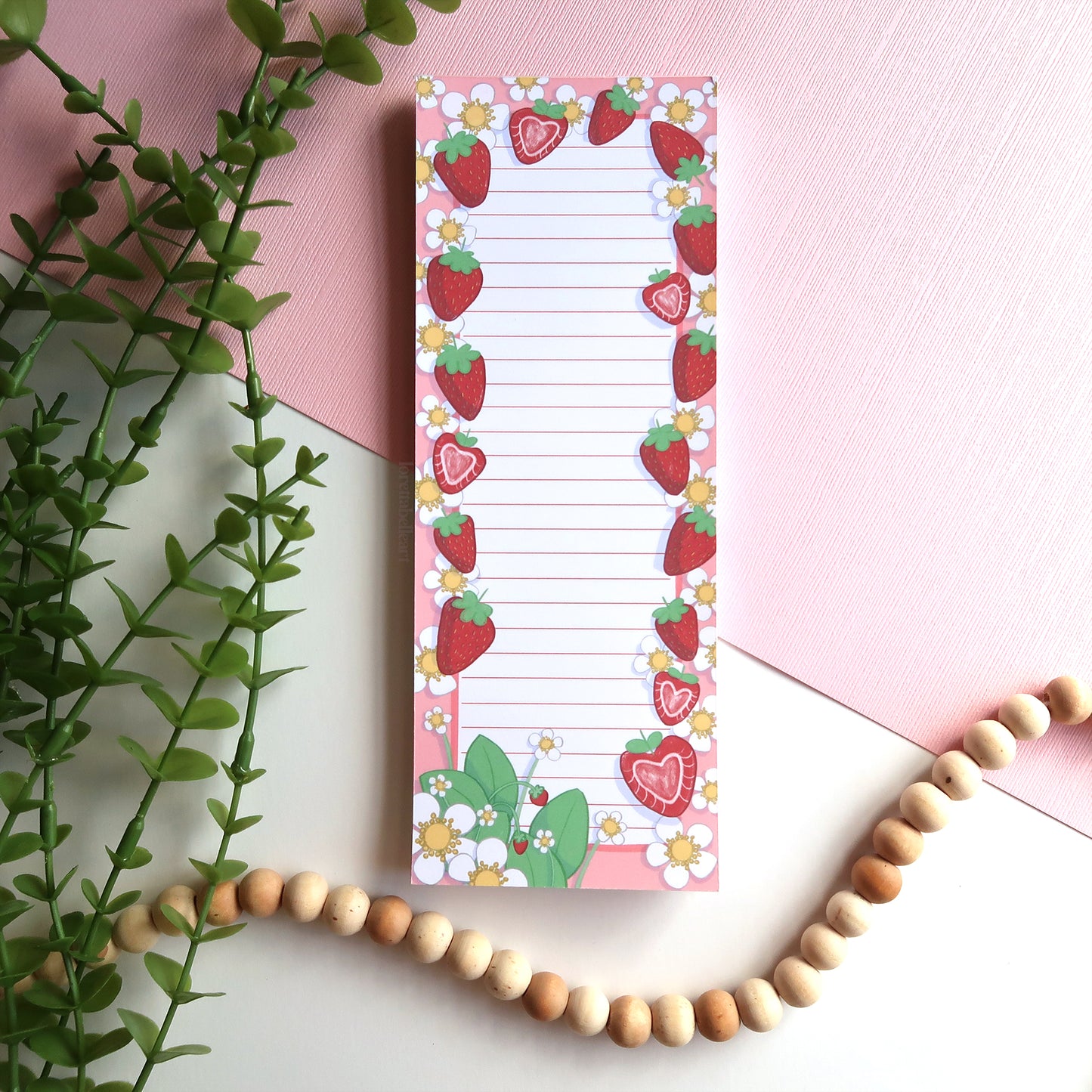 Strawberries To Do List Notepad - Stationery