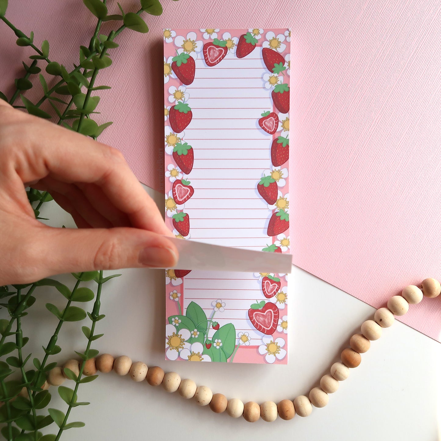 Strawberries To Do List Notepad - Stationery