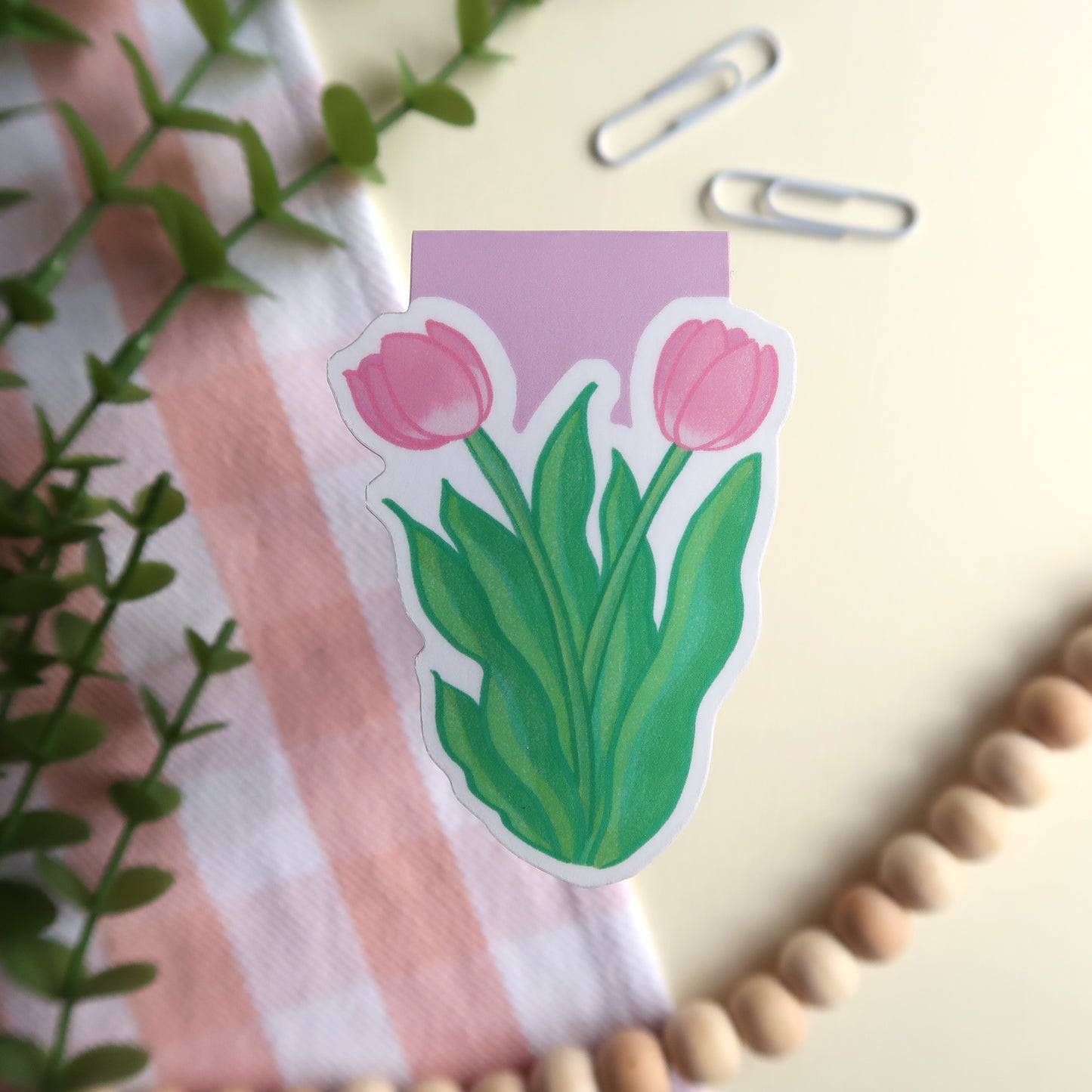 Tulip Flowers - Magnetic Bookmark