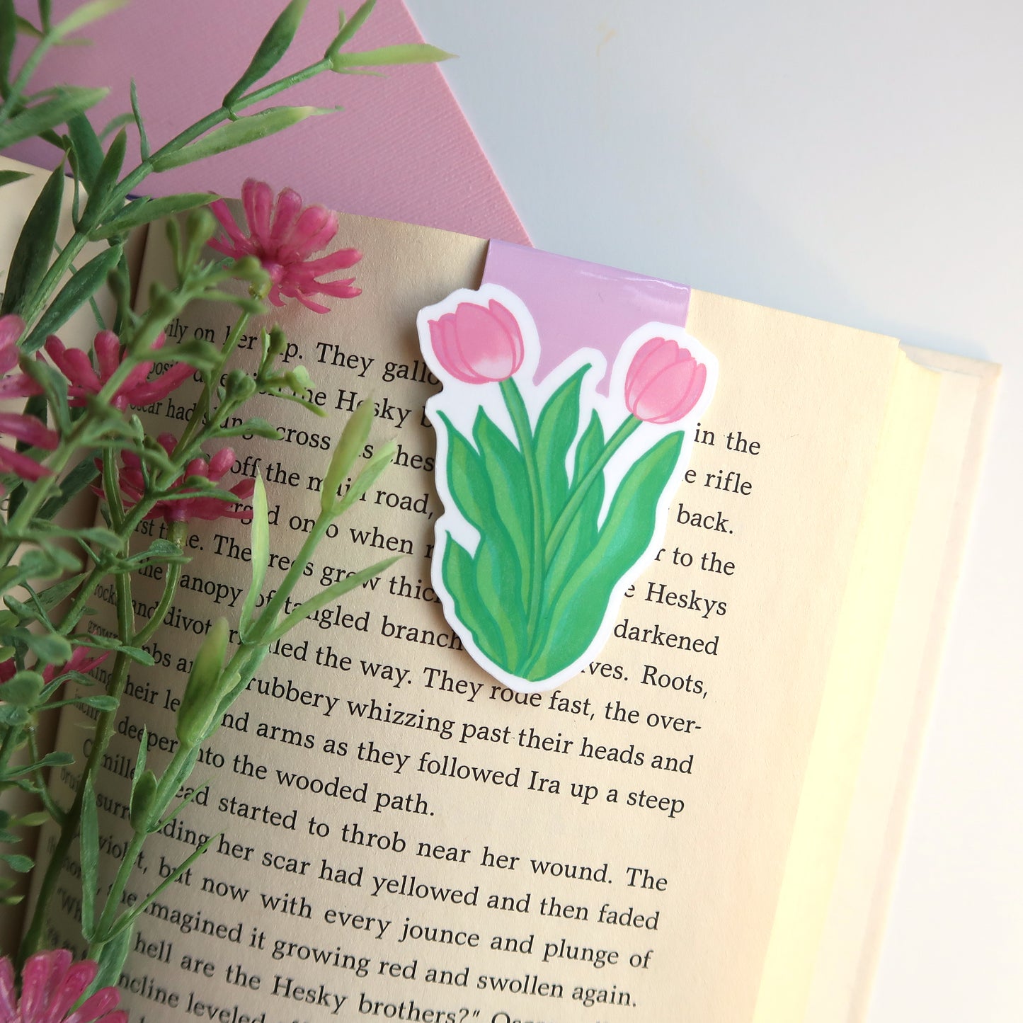 Tulip Flowers - Magnetic Bookmark