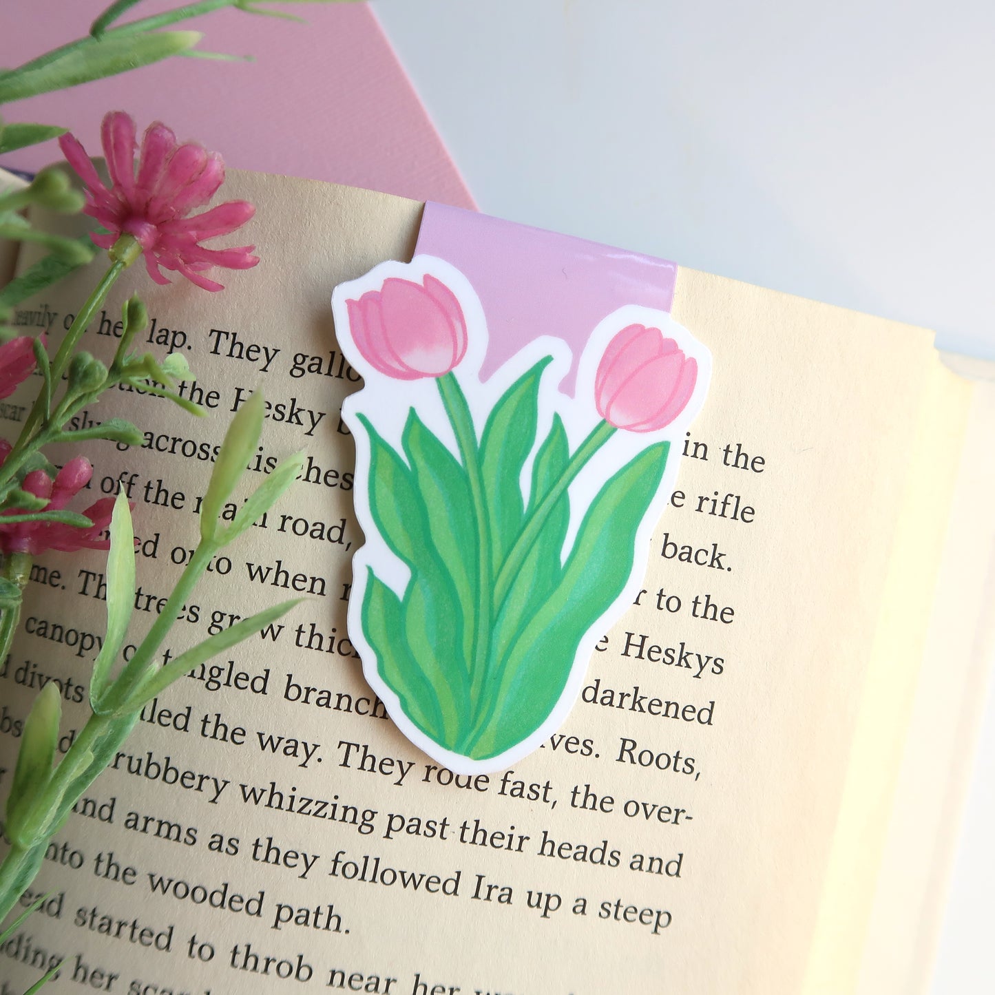 Tulip Flowers - Magnetic Bookmark