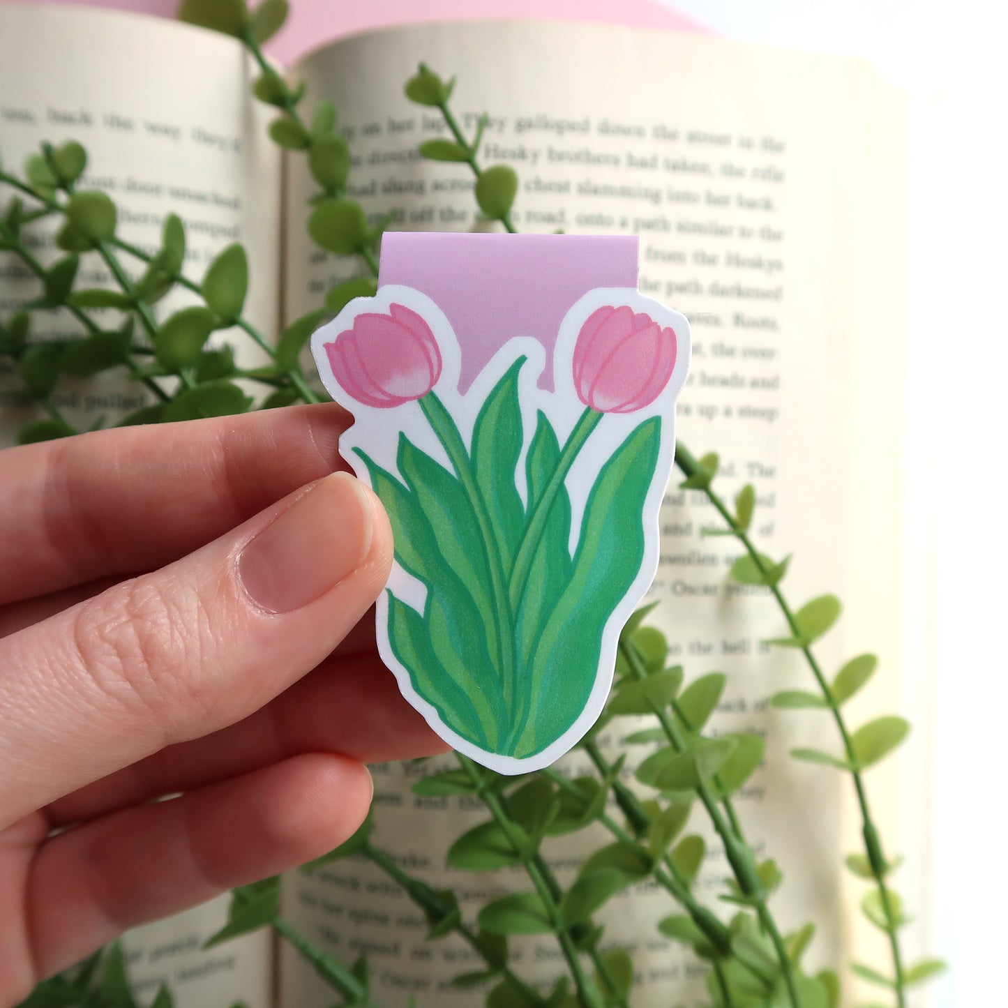 Tulip Flowers - Magnetic Bookmark