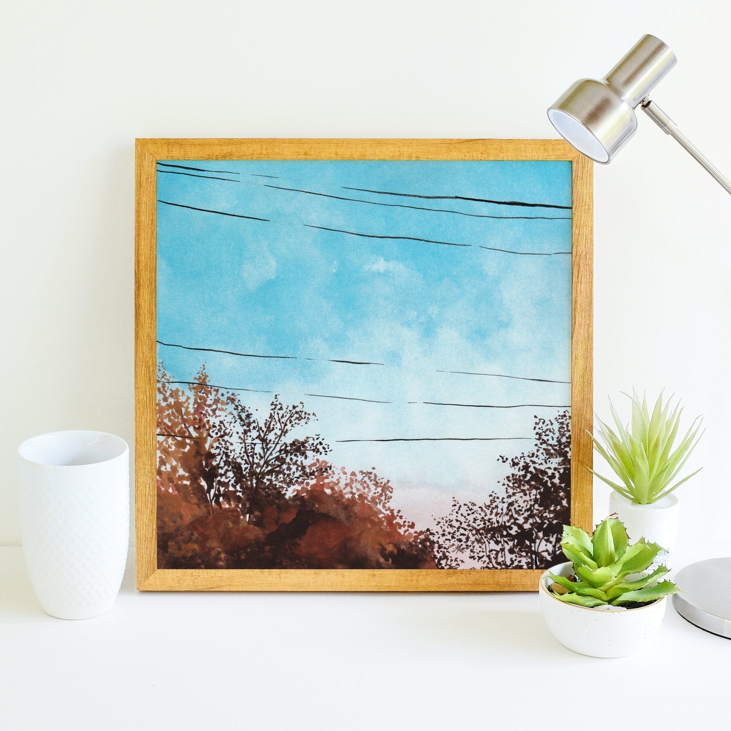 Fall Sky - Watercolor Art Print