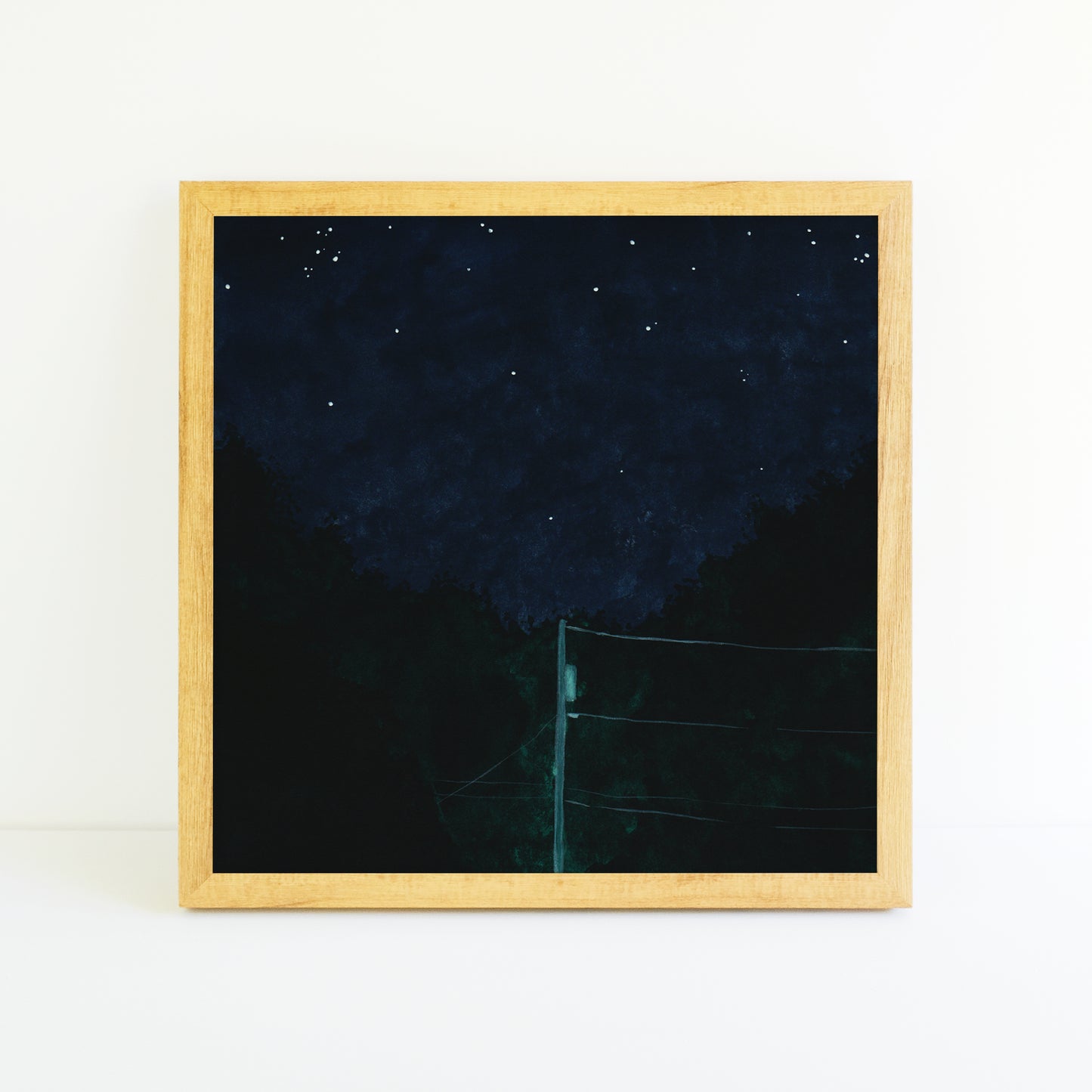Skies Untold Day 217 - Watercolor Night Sky Art Print
