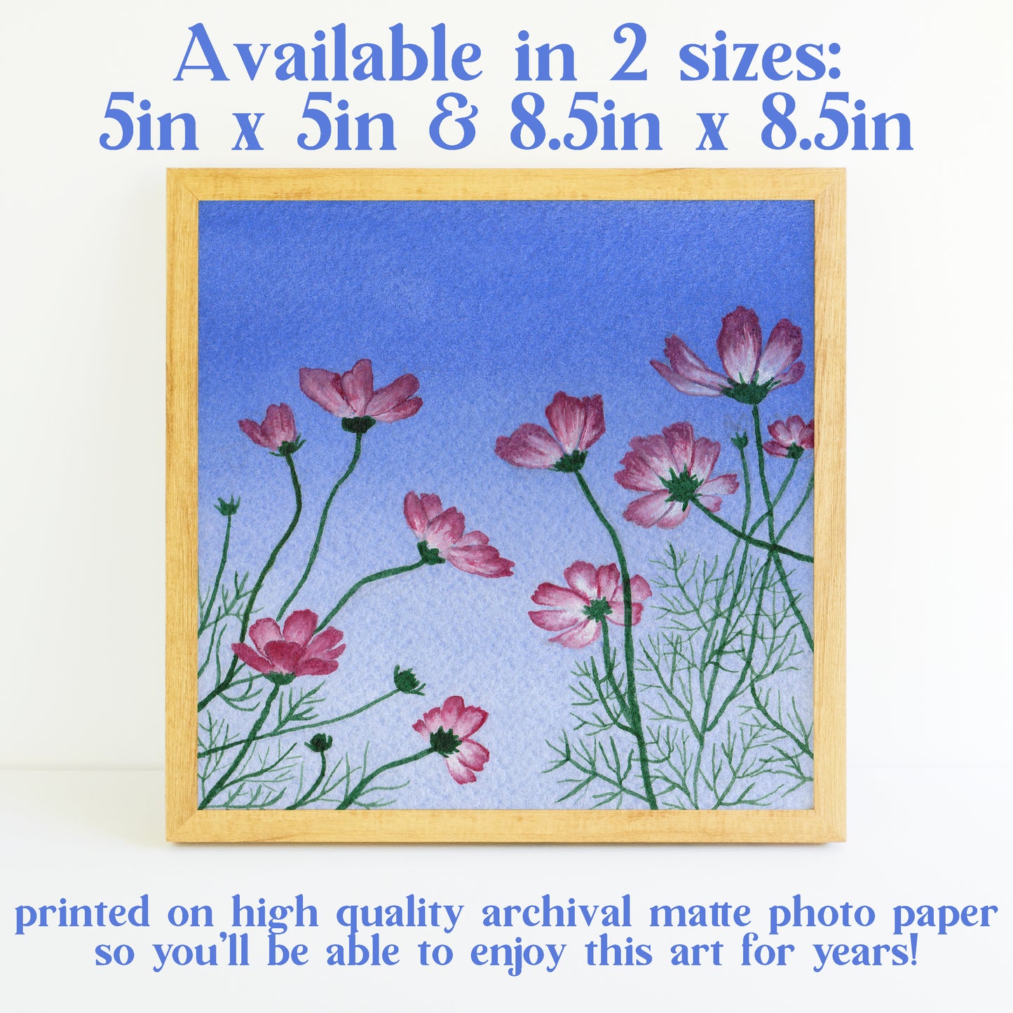 Cosmos at Sunset - Watercolor Sky Art Print