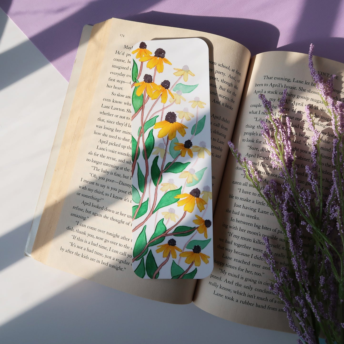 Yellow Daisies Flower Bookmark