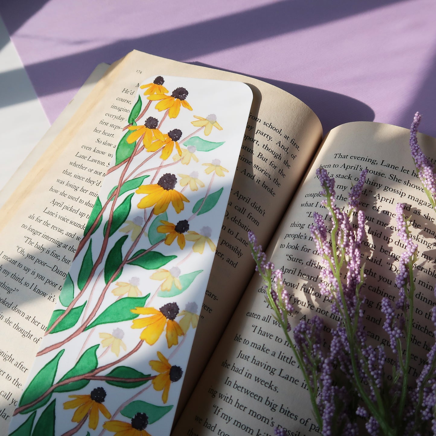 Yellow Daisies Flower Bookmark