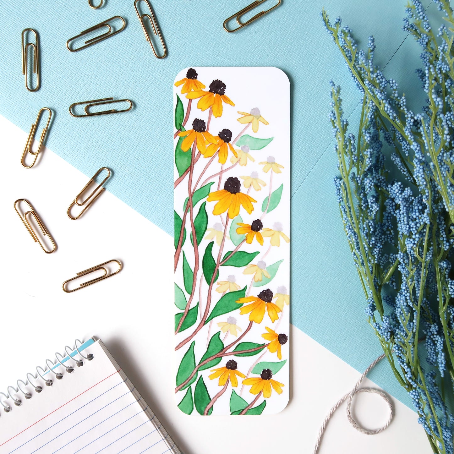Yellow Daisies Flower Bookmark