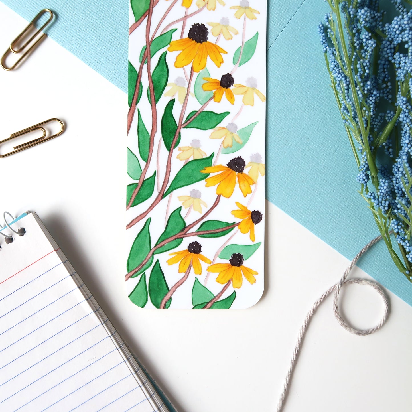 Yellow Daisies Flower Bookmark