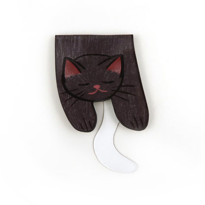 Black Cat Foldover - Magnetic Bookmark