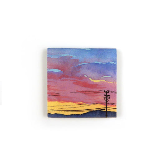 Blue to Orange Sunset Sky - Magnetic Bookmark