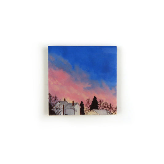 Bright Pink and Blue Sunset - Magnetic Bookmark