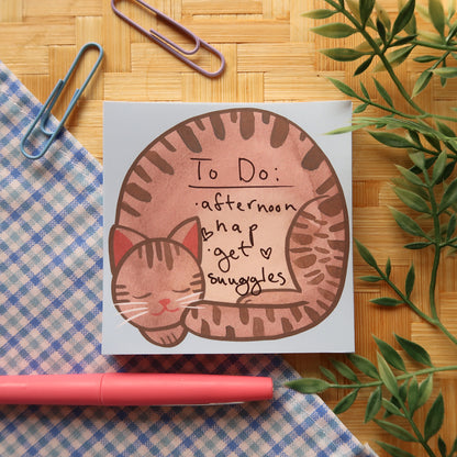 Brown and Black Tabby Loaf Notes - Stationery