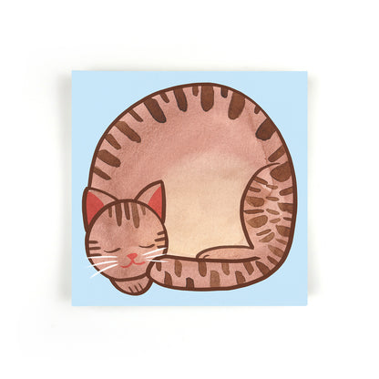 Brown and Black Tabby Loaf Notes - Stationery