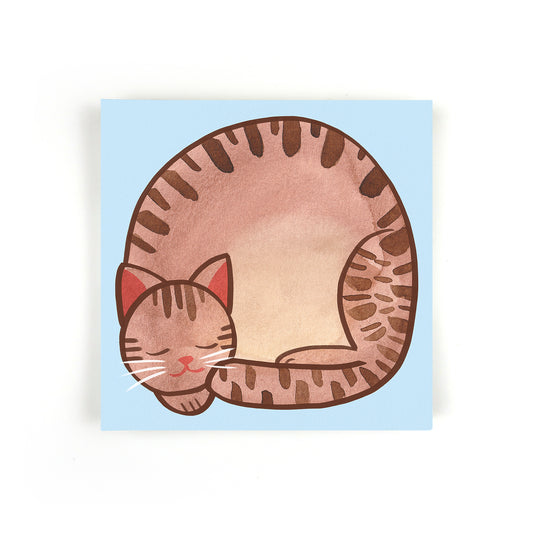 Brown and Black Tabby Loaf Notes - Stationery