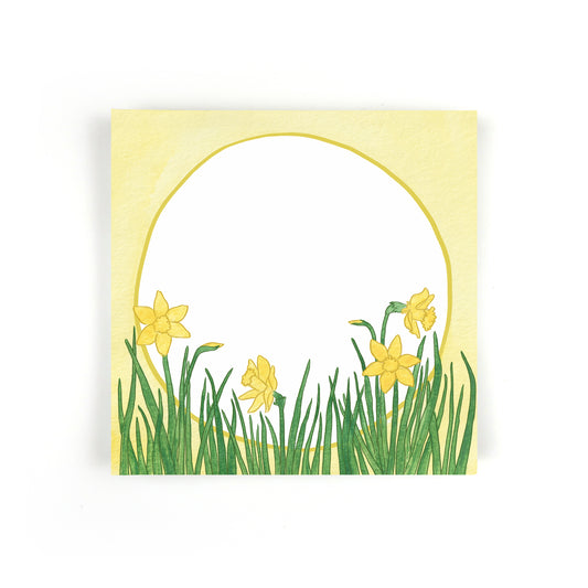 Daffodils Square Notepad - Stationery