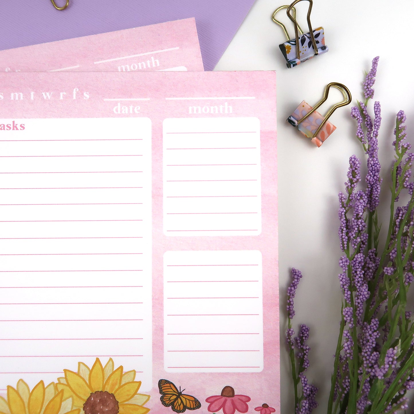 Fall Flowers Daily Planner - Stationery