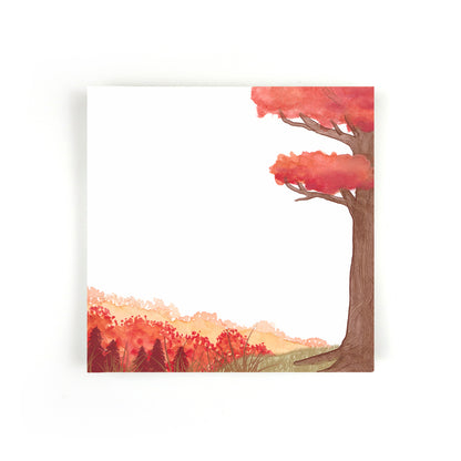 Fall Scene Square Notepad - Stationery